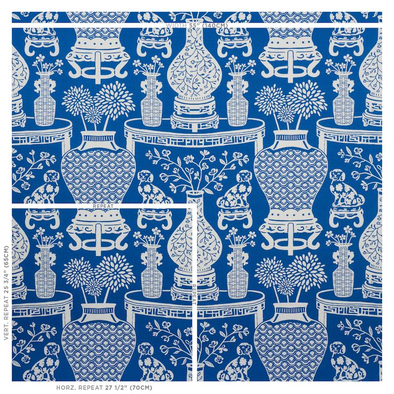 Schumacher Hellene Blue Fabric