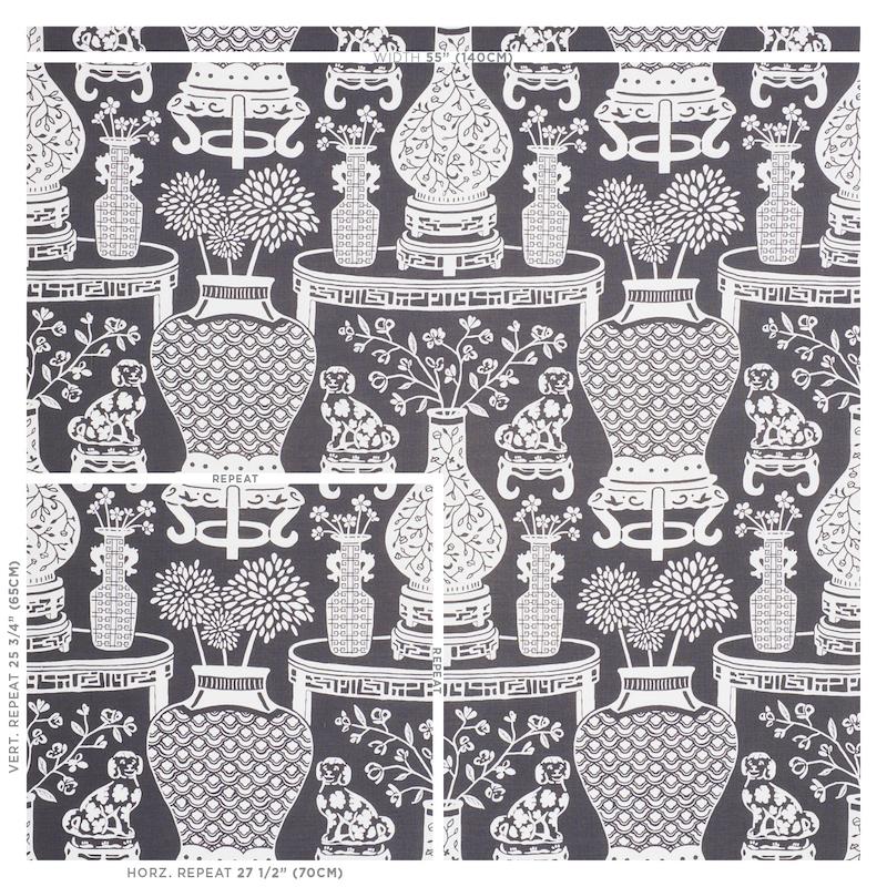 Schumacher Hellene Black Fabric
