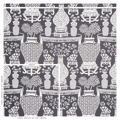 Schumacher Hellene Black Fabric