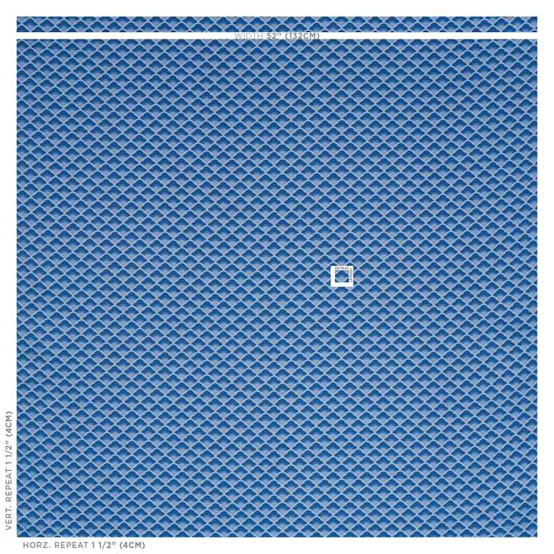 Schumacher Wilhelm Blue Fabric