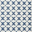 Schumacher Elias Blue & Ivory Fabric