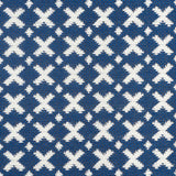 Schumacher Elias Blue & Ivory Fabric