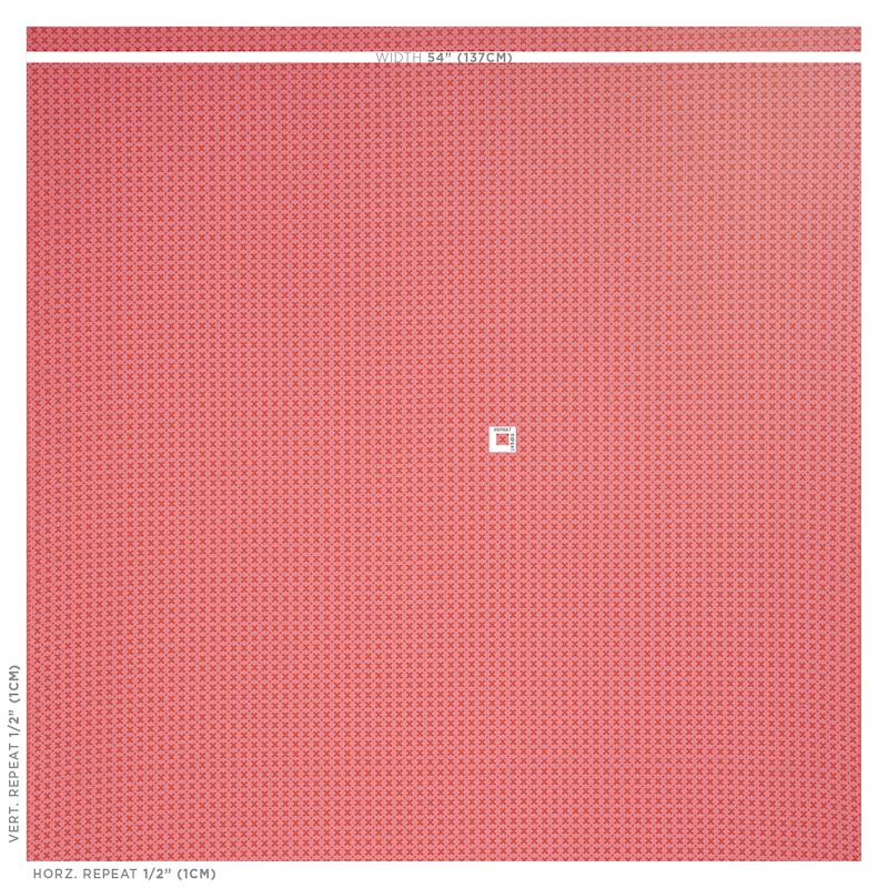 Schumacher Elias Pink & Red Fabric
