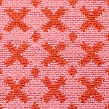 Schumacher Elias Pink & Red Fabric