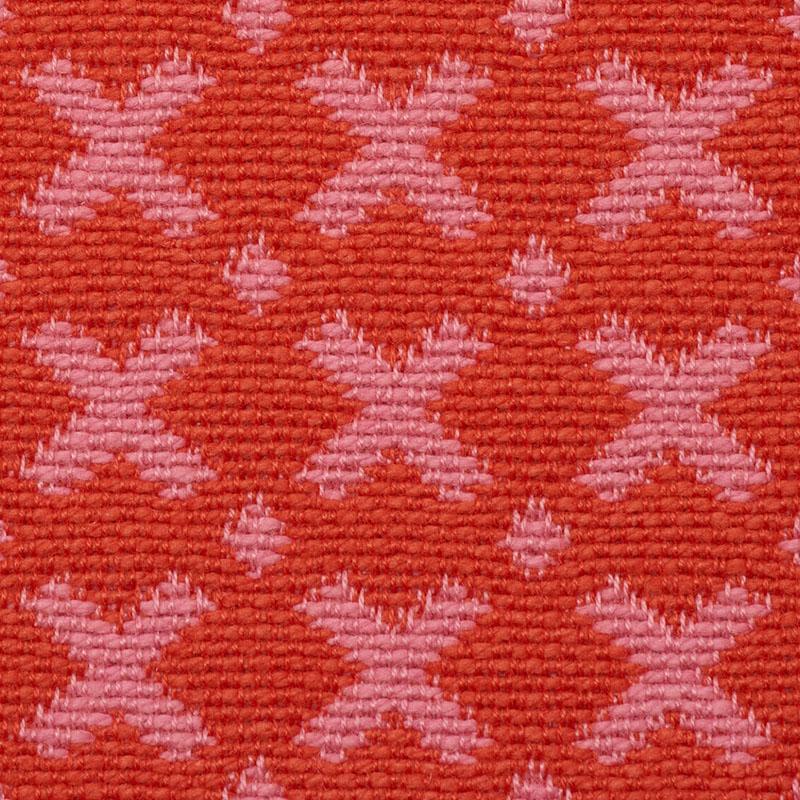 Schumacher Elias Pink & Red Fabric