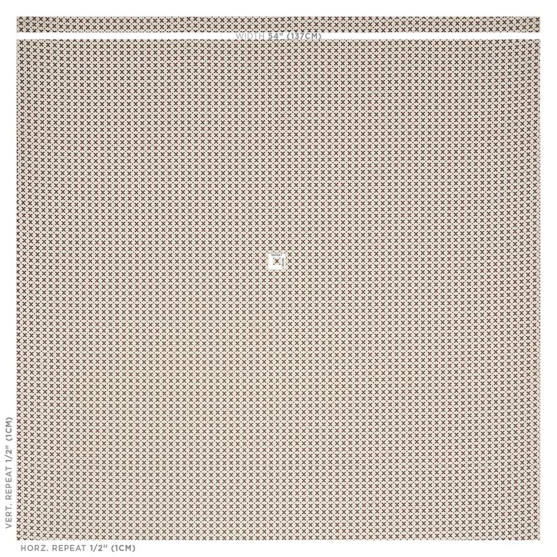 Schumacher Elias Brown & Ecru Fabric