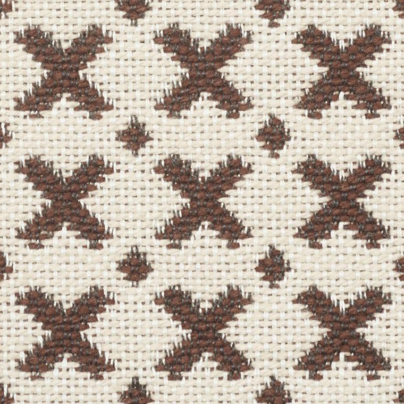 Schumacher Elias Brown & Ecru Fabric