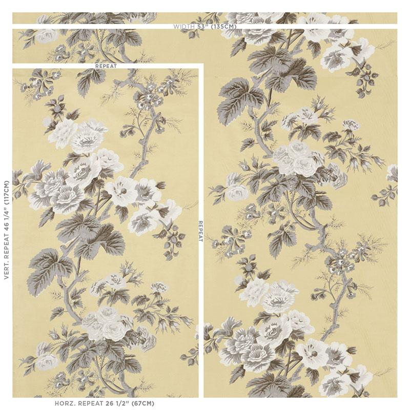 Schumacher Pyne Hollyhock Buttercup Fabric