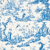 Schumacher Shengyou Toile Blue Fabric