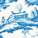 Schumacher Shengyou Toile Blue Fabric