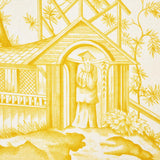 Schumacher Shengyou Toile Yellow Fabric