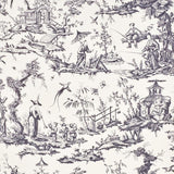Schumacher Shengyou Toile Black Fabric