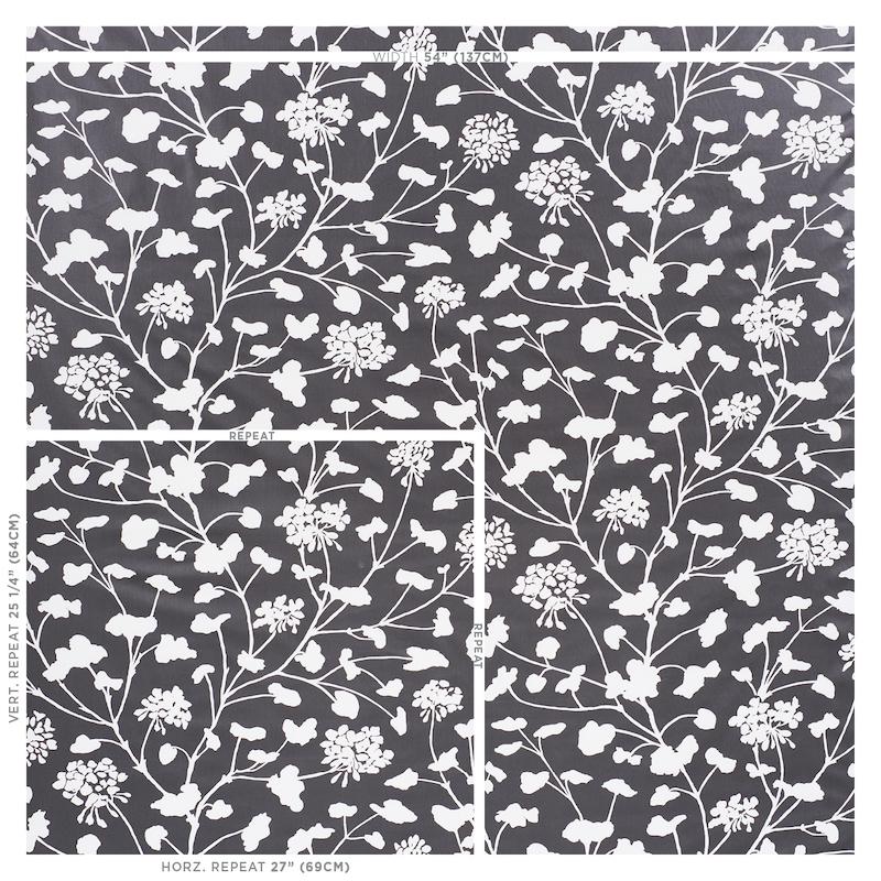 Schumacher Pennick Chintz Black Fabric