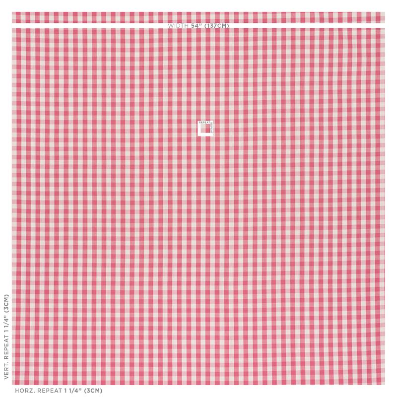 Schumacher Elton Cotton Check Magenta Fabric