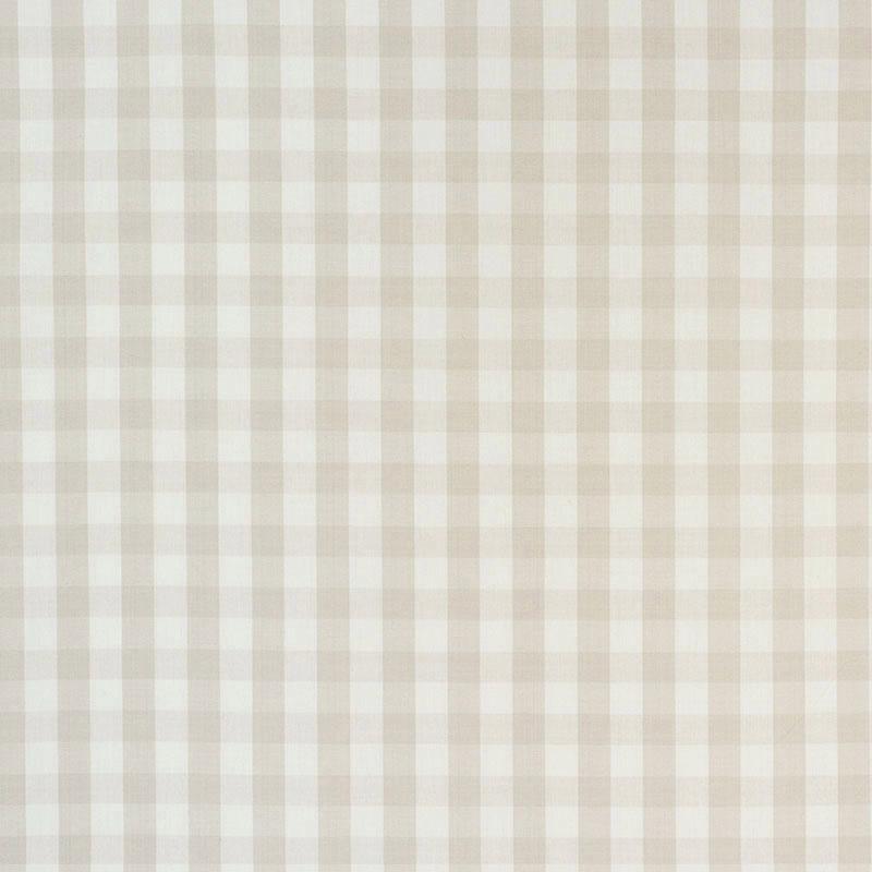 Schumacher Elton Cotton Check Natural Fabric