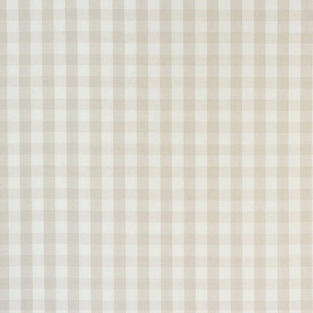 Schumacher Elton Cotton Check Natural Fabric