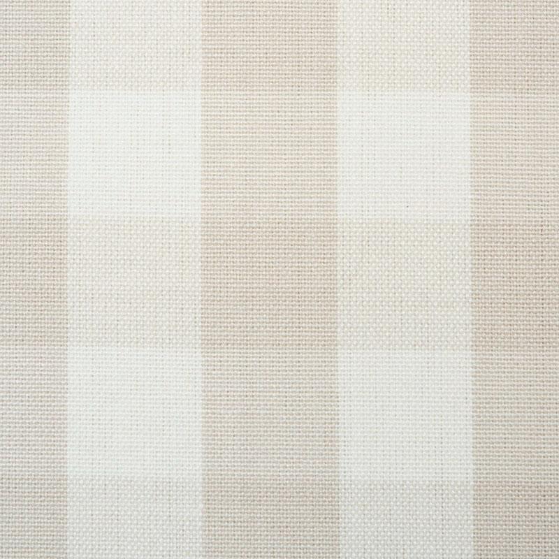 Schumacher Elton Cotton Check Natural Fabric
