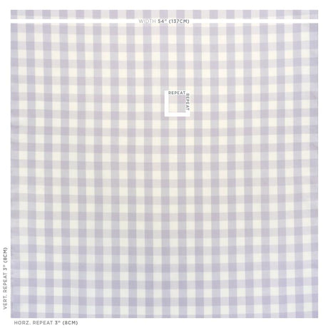 Schumacher Camden Cotton Check Lilac Fabric