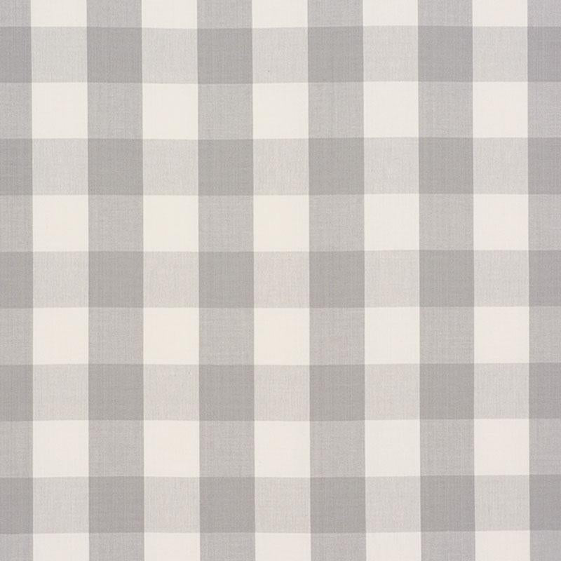 Schumacher Camden Cotton Check Grey Fabric