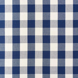 Schumacher Camden Cotton Check Navy Fabric