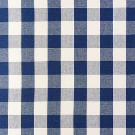 Schumacher Camden Cotton Check Navy Fabric