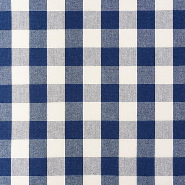 Schumacher Camden Cotton Check Navy Fabric