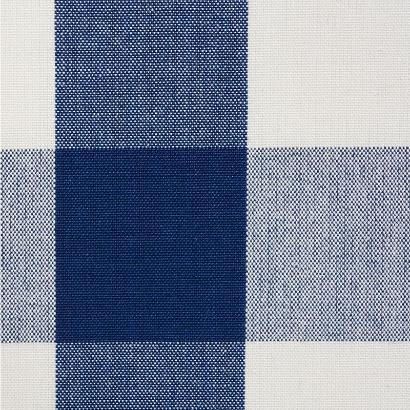 Schumacher Camden Cotton Check Navy Fabric