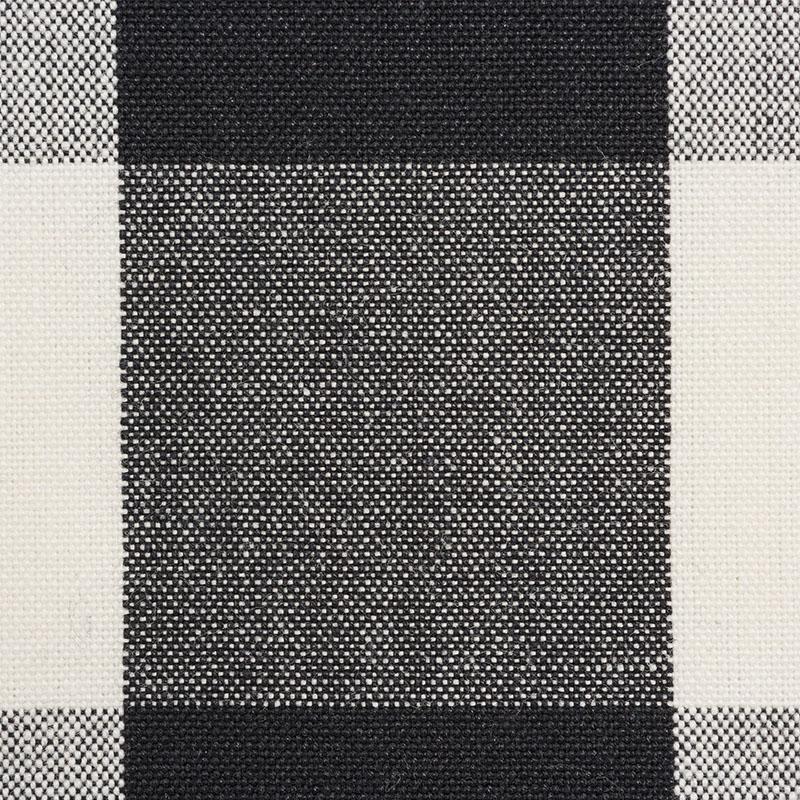 Schumacher Camden Cotton Check Black Fabric