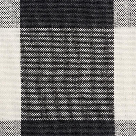 Schumacher Camden Cotton Check Black Fabric