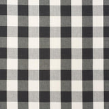 Schumacher Camden Cotton Check Black Fabric