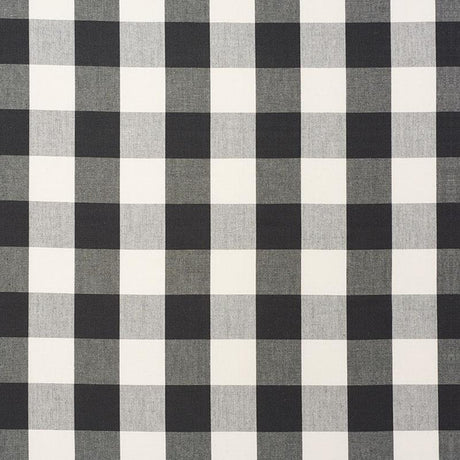 Schumacher Camden Cotton Check Black Fabric