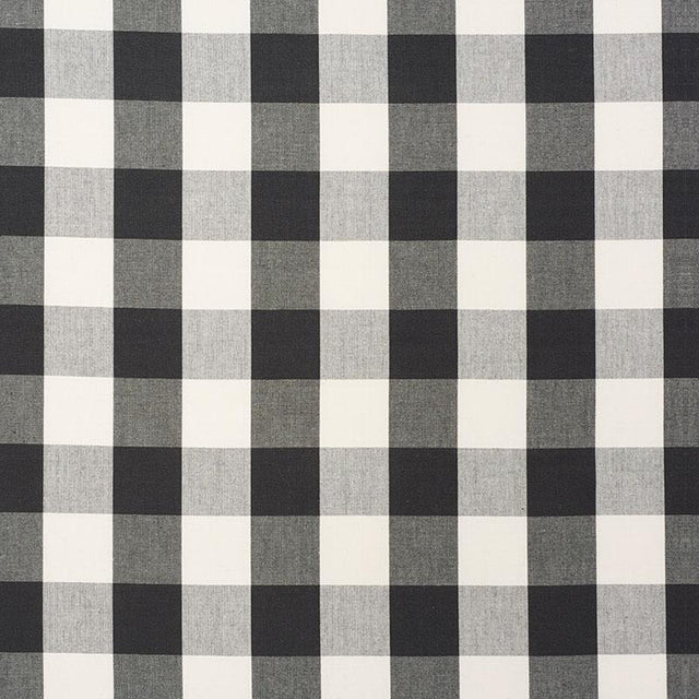 Schumacher Camden Cotton Check Black Fabric