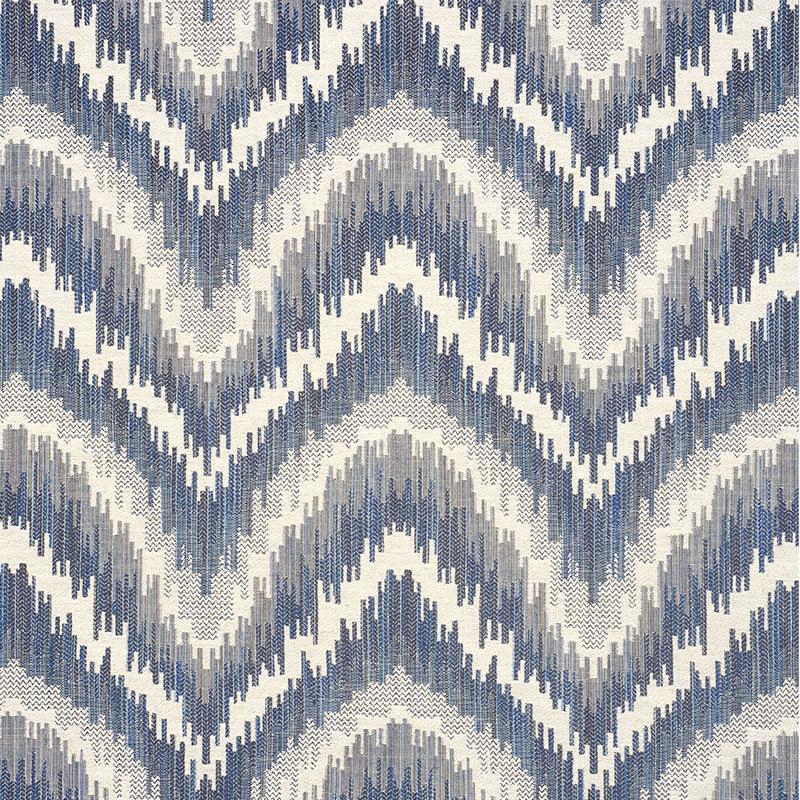 Schumacher Von Armin Blue Fabric