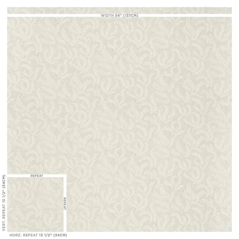 Schumacher Etched Fern Natural Fabric