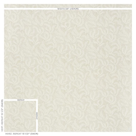 Schumacher Etched Fern Natural Fabric
