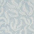 Schumacher Etched Fern Blue Fabric