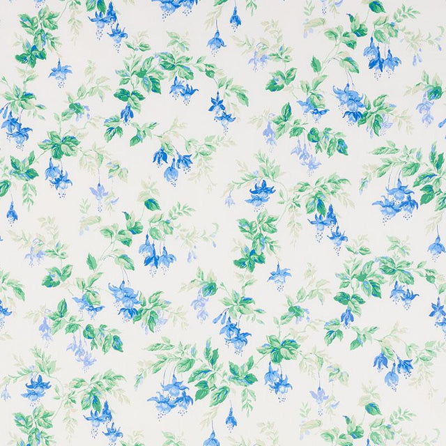 Schumacher Garden Gate Chintz Cobalt Fabric