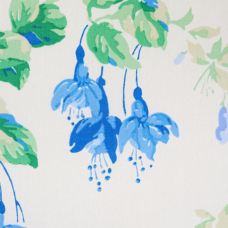 Schumacher Garden Gate Chintz Cobalt Fabric