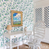 Schumacher Garden Gate Chintz Cobalt Fabric