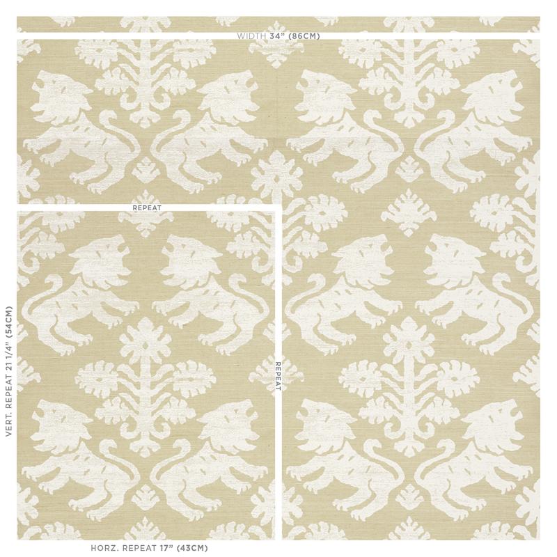 Schumacher Regalia Sisal Ivory On Natural Wallpaper – DecoratorsBest