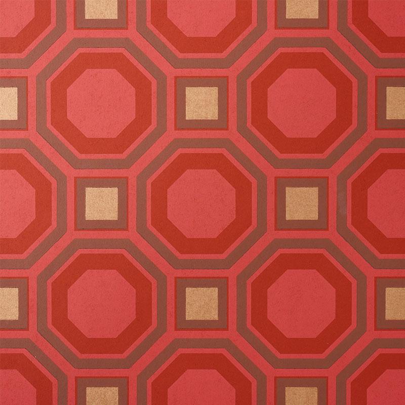 Schumacher Hanover Ruby Wallpaper