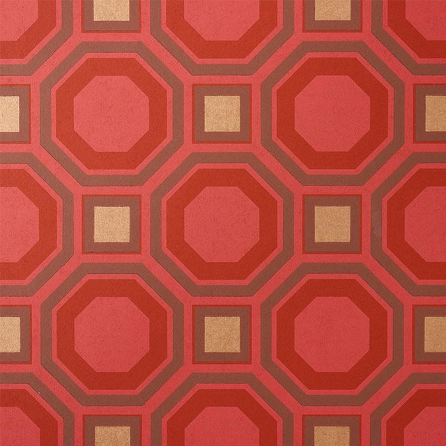 Schumacher Hanover Ruby Wallpaper