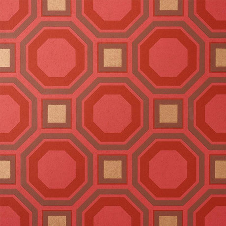 Schumacher Hanover Ruby Wallpaper