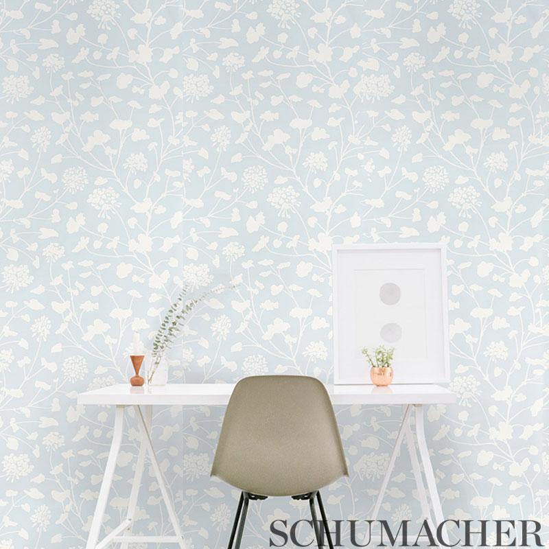 Schumacher Pennick Sky Wallpaper