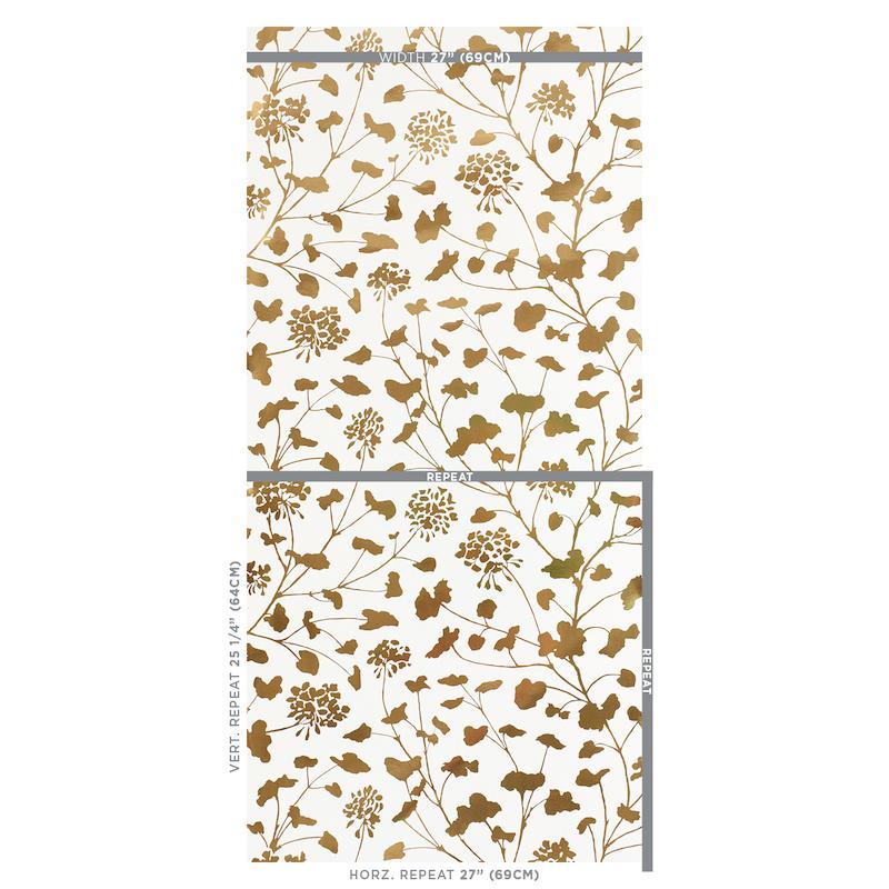 Schumacher Pennick Mylar Gold Wallpaper