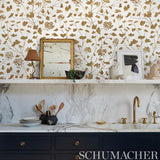 Schumacher Pennick Mylar Gold Wallpaper