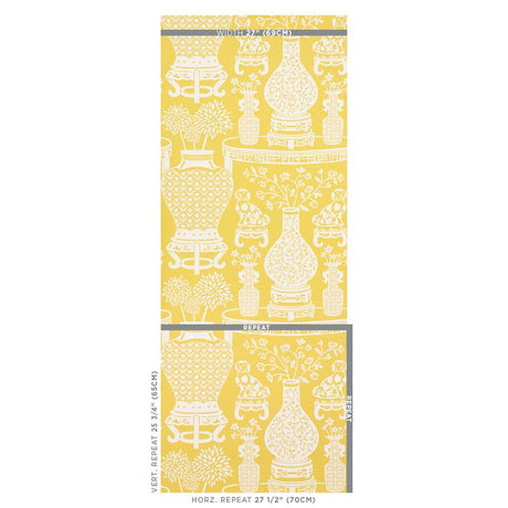 Schumacher Hellene Yellow Wallpaper