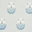 Schumacher Floweret Sisal Blues Wallpaper