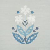 Schumacher Floweret Sisal Blues Wallpaper