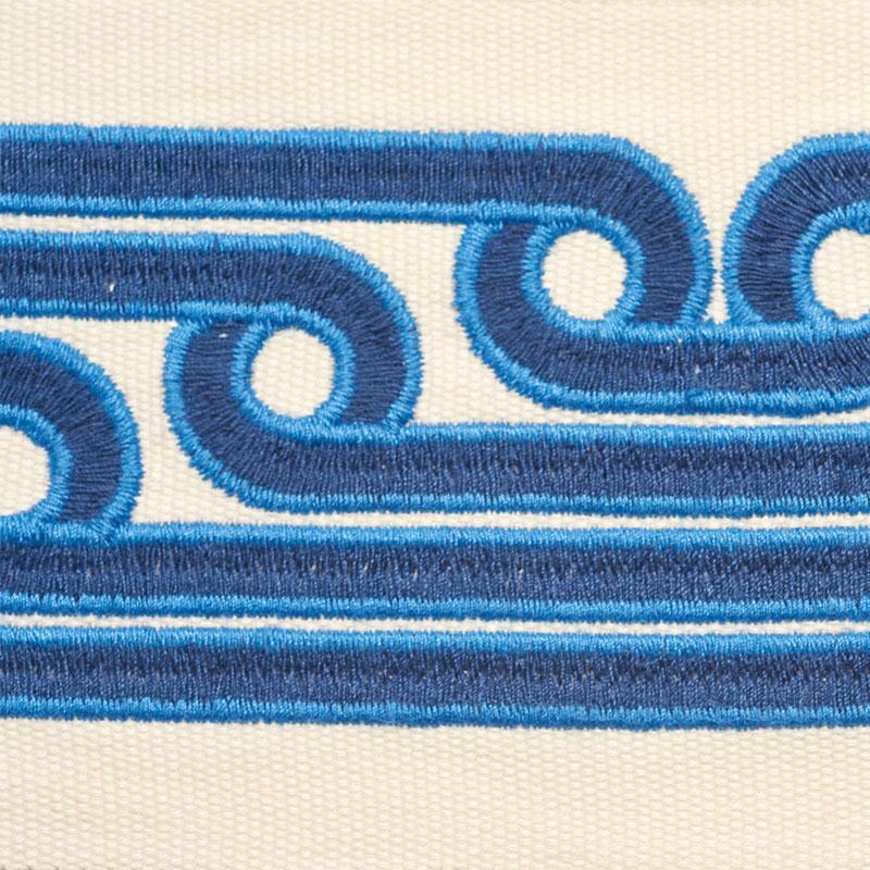 Schumacher Galloway Tape Blue Trim